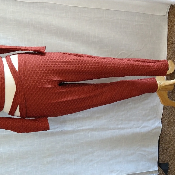 Brazilian leggings and crop jacket set size Xlarge Honeycomb style - Picture 4 of 14